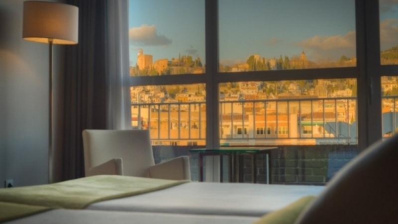 Vistas a la Alhambra desde la habitación del hotel Barcelo Carmen Granada