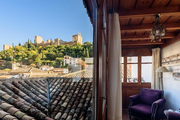 Vista a la alhambra desde la habitación del hotelPalacio Santa Ines