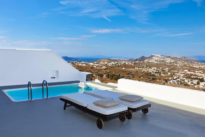 Suite con piscina privada del hotel Carpe Diem Santorini
