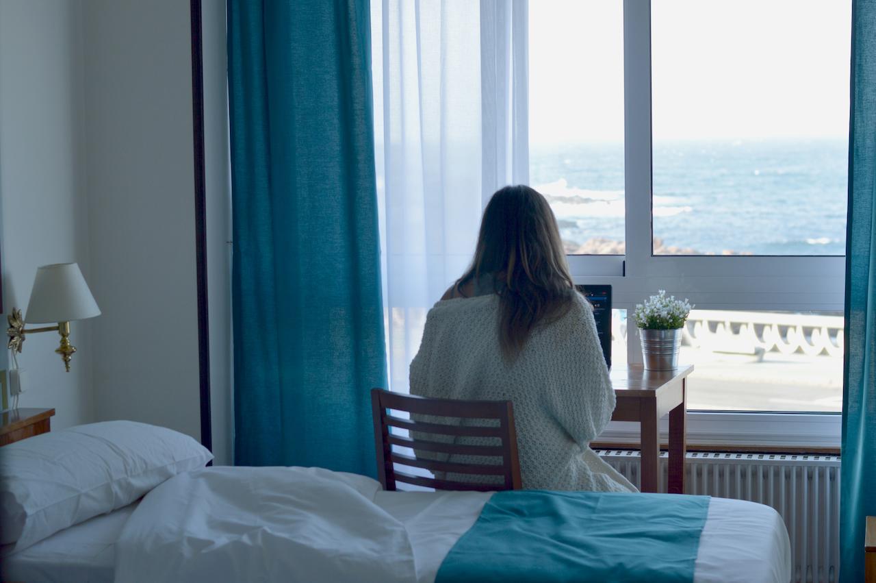 Vistas al mar desde la habitación del hotel Alda Coruñamar