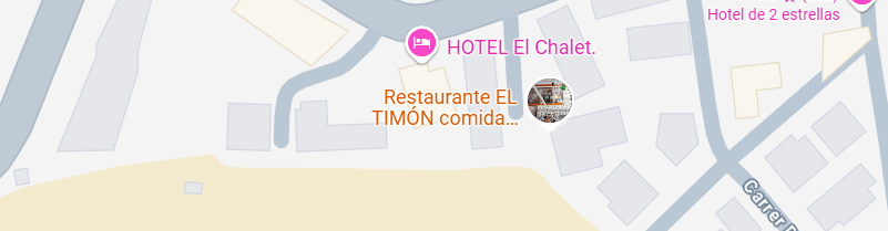 Ubicacion en el mapa del Hotel Chalet