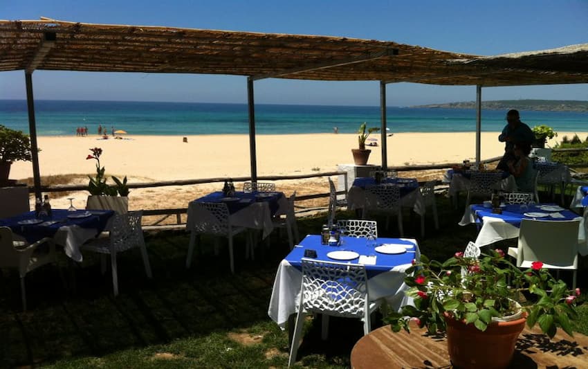 Vistas al mar desde la terraza del Hostal Rios