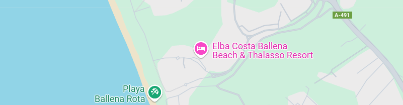 Ubicación en el mapa del hotel Elba Costa Ballena Beach & Thalasso
